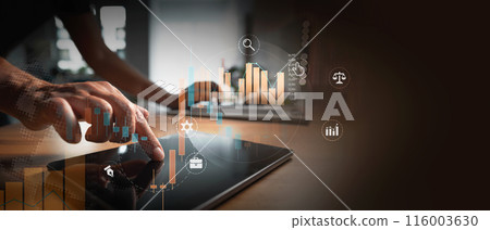 Businessman using tablet. Finance concept Businessman using tablet. Finance concept 116003630
