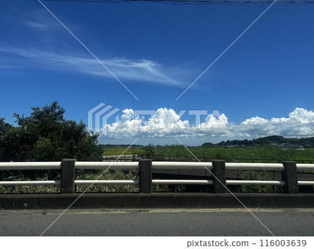 Blue sky seen from the bridge Blue sky seen from the bridge 116003639