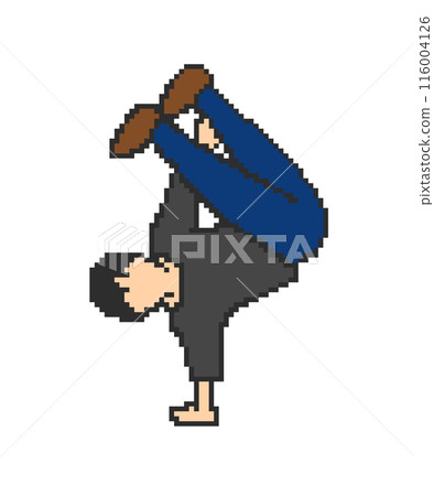霹靂舞男_像素藝術（黑色衣服） 116004126