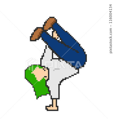 霹靂舞女人_像素藝術（綠色頭髮） 116004134