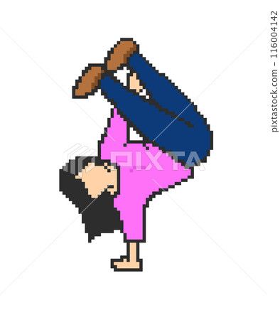 霹靂舞 Woman_dot 圖片（粉紅衣服） 116004142