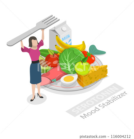 3D Isometric Flat  Illustration of Happy Hormones. Item 5 116004212