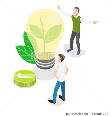 3D Isometric Flat  Illustration of ESG. Item 1 116004215