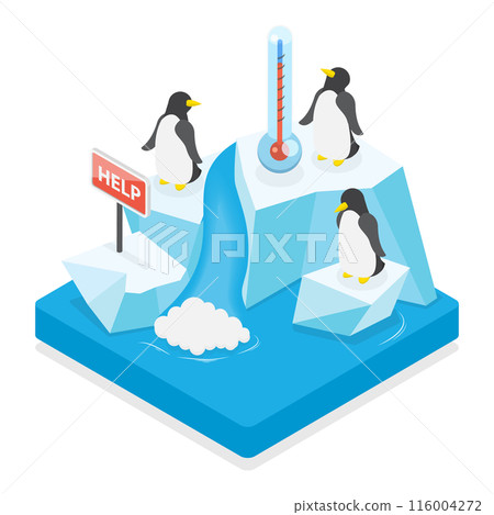 3D Isometric Flat Illustration of Global Warming. Item 2 3D Isometric Flat Illustration of Global Warming. Item 2 116004272