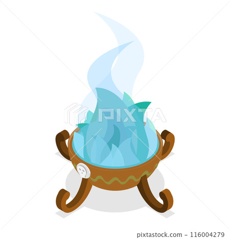 3D Isometric Flat Set of Boiling Cauldrons. Item 1 3D Isometric Flat Set of Boiling Cauldrons. Item 1 116004279