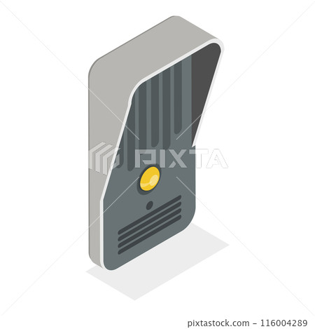3D Isometric Flat  Set of Intercom Equipment Items. Item 2 116004289