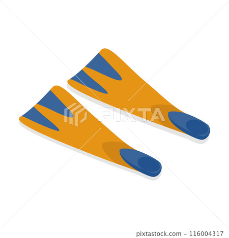 3D Isometric Flat  Set of Scuba Diving Equipment. Item 2 116004317