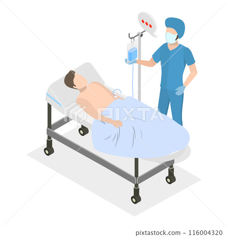3D Isometric Flat Illustration of Anesthesiology. Item 3 3D Isometric Flat Illustration of Anesthesiology. Item 3 116004320