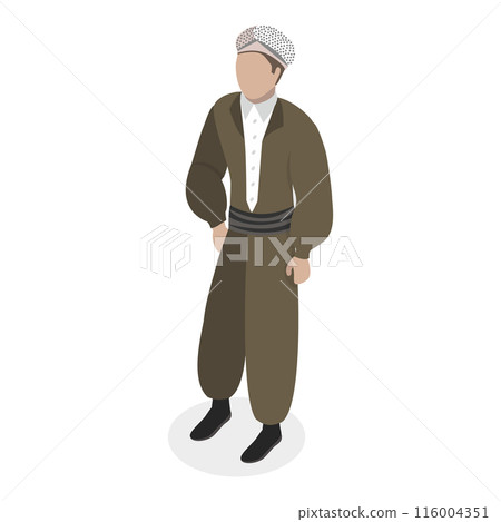 3D Isometric Flat  Set of Ethnic Groups. Item 6 3D Isometric Flat  Set of Ethnic Groups. Item 6 116004351