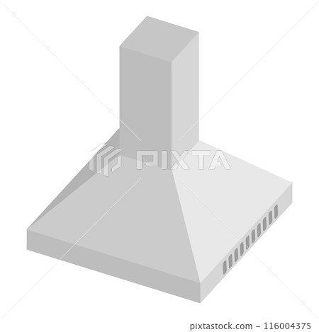 3D Isometric Flat  Set of Air Duct System Items. Item 3 116004375