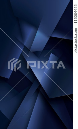Abstract dark blue geometric background with sharp angles and gradients. Perfect for technology and business themes. 116004623