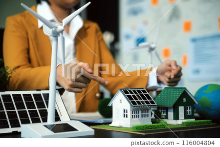 Carbon offset price report CO2 emission. Future growth Net zero waste in ESG ethical SME office protect climate change global warming social issues project. Group of asia people Eco friendly SDGs plan Carbon offset price report CO2 emission. Future growth Net zero waste in ESG ethical SME office protect climate change global warming social issues project. Group of asia people Eco friendly SDGs plan 116004804