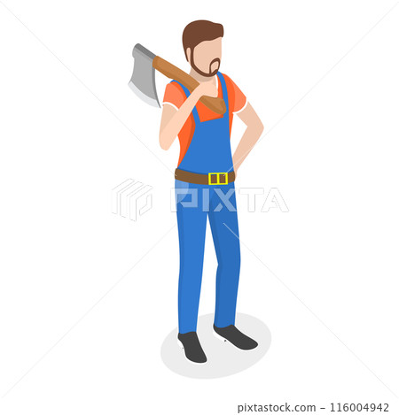 3D Isometric Flat Illustration of Timber Industry. Item 3 3D Isometric Flat Illustration of Timber Industry. Item 3 116004942