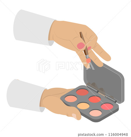 3D Isometric Flat  Set of Beauty Products. Item 2 116004948