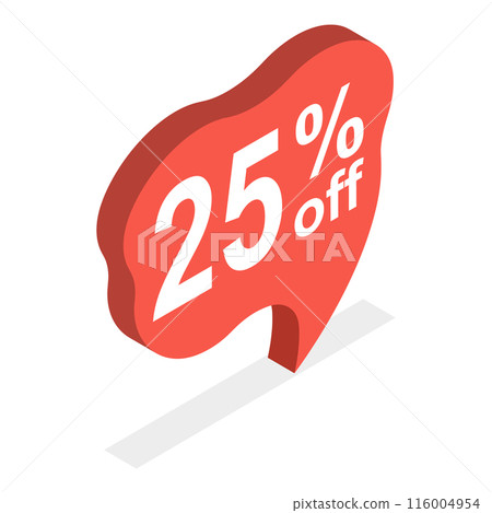 3D Isometric Flat Set of Discount Speach Bubble Tags. Item 2 3D Isometric Flat Set of Discount Speach Bubble Tags. Item 2 116004954