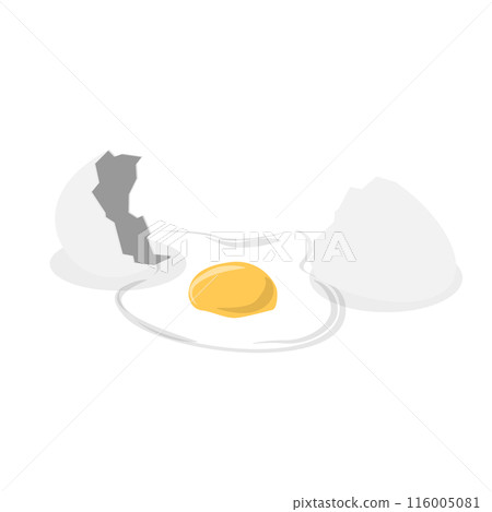 3D Isometric Flat Set of Chicken Eggs. Item 3 3D Isometric Flat Set of Chicken Eggs. Item 3 116005081