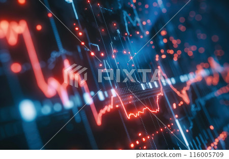 Graph showing a declining economy 116005709