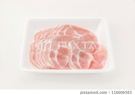 Pork shoulder rose slice 116006563