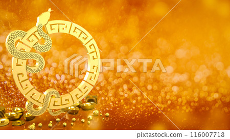The year of snake for holiday concept 3d rendering. 116007718