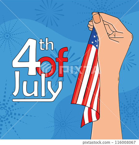 United States independence 4th of July card Vector illustration 116008067