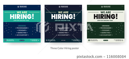 We are hiring job vacancy social media post banner design template 116008084