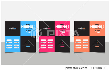 We are hiring job vacancy social media post banner design template We are hiring job vacancy social media post banner design template 116008119
