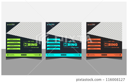 We are hiring job vacancy social media post banner design template 116008127