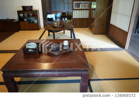 Scenes of life in the Edo period in Tokyo, Japan. Old daily items, Edo-Tokyo Open Air Architectural Museum, Scenes of life in the Edo period in Tokyo, Japan. Old daily items, Edo-Tokyo Open Air Architectural Museum, 116008572