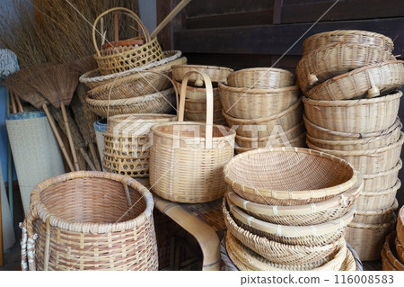 Scenes of life in the Edo period in Tokyo, Japan. Old daily items, Edo-Tokyo Open Air Architectural Museum, 116008583
