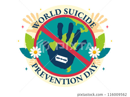 World Suicide Prevention Day Vector Illustration on September 10 with a Hanging Rope and Hands to Prevent Suicides in a Flat Cartoon Background World Suicide Prevention Day Vector Illustration on September 10 with a Hanging Rope and Hands to Prevent Suicides in a Flat Cartoon Background 116009562
