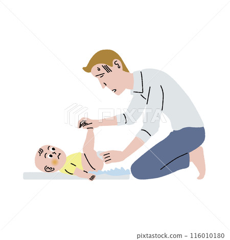 育兒_嬰兒_換尿布_男性 116010180