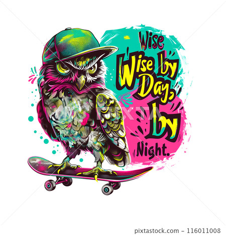 Colorful cow wearing a flower crown with "Moo-velous!" caption, perfect for cheerful and whimsical designs, farm themes, and unique illustrations. Animals. 116011008