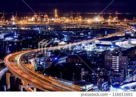 橫濱市，從橫濱海洋塔（本牧碼頭方向）眺望 116011601