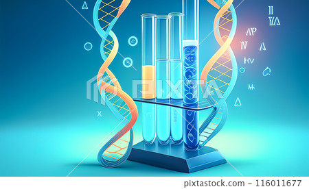 CG illustration: Chemical image material expressed with flasks CG illustration: Chemical image material expressed with flasks 116011677
