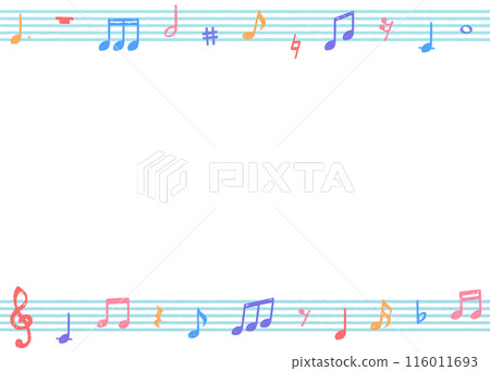手寫音符背景框架,音樂設計背景 手寫音符背景框架,音樂設計背景 116011693