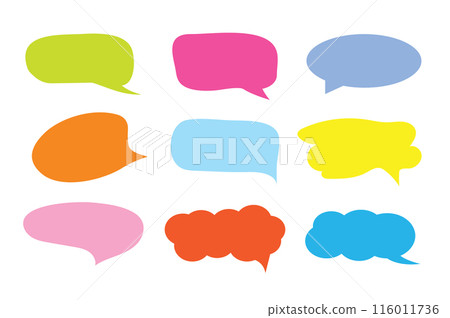Set of callout, speech bubbles, chats, elements icons, vector illustration. 116011736