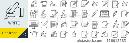 Vector lighting icon set Vector lighting icon set 116012285