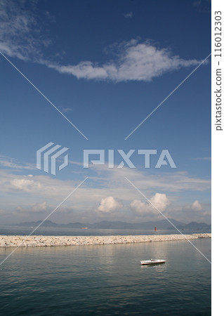 Nishiura Beach in Imabari in summer Nishiura Beach in Imabari in summer 116012303