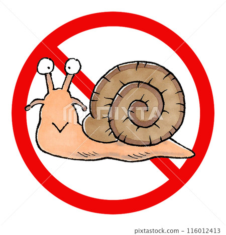 Snail prohibition sign 116012413