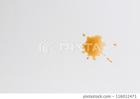 drop of coffee brown color on white dot surface modern stylish wallpaper background 116012471