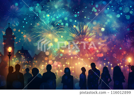 Jewish people come together to celebrate the Festival of Lights, Hanukkah, a Jewish festival 116012899
