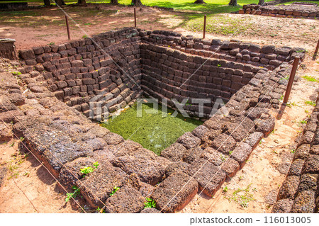 Pond made from ancient Dvaravati period rocks in Sri Thep Historical Park, Phetchabun, Thailand. 116013005