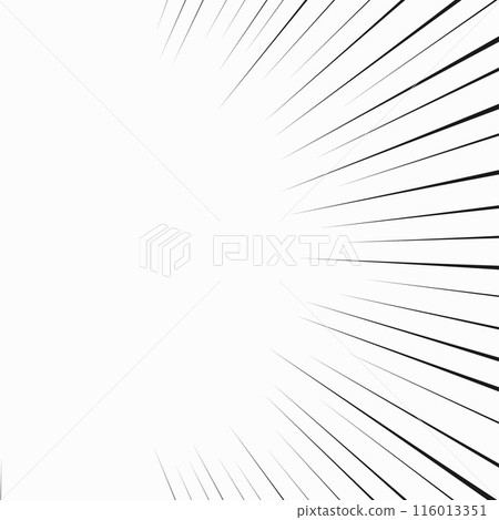 Black concentrated line half square frame background 116013351