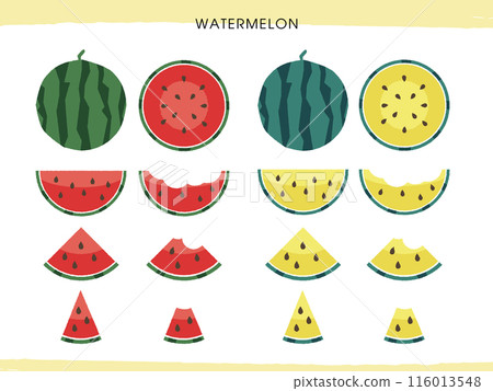 Set illustration of watermelon Set illustration of watermelon 116013548