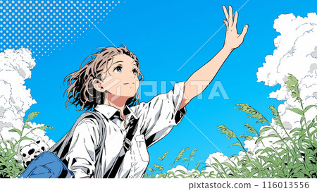 年輕女子揮手打招呼 116013556