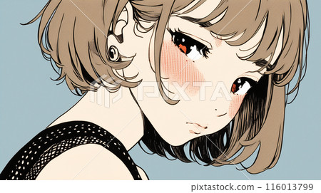 A girl sulks because she thinks no one understands her 116013799