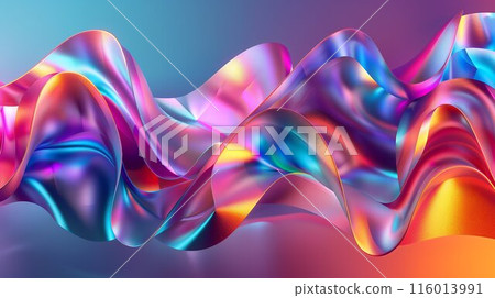 發光流體曲線AI的抽象背景 116013991