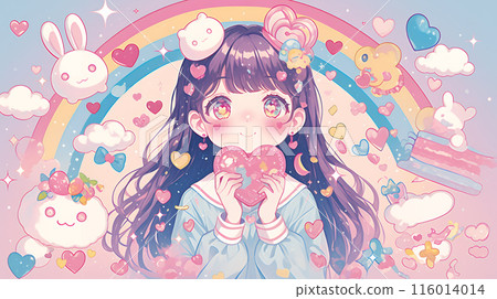 Dreamy cute girl AI 116014014