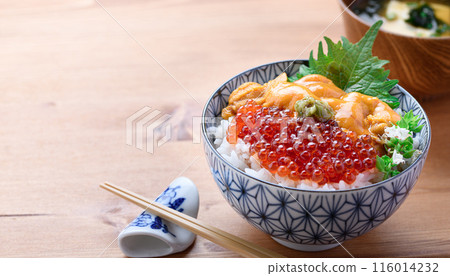 最好吃的海鮮蓋飯，海膽鮭魚子蓋飯 116014232