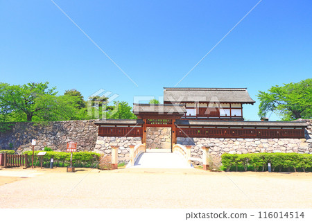 Scenery of Matsushiro Castle Taikomon Gate, Nagano City, Nagano Prefecture 116014514